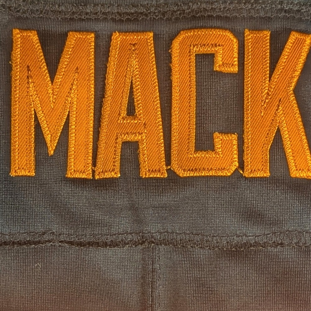XL Women Nike Chicago Bears Khalil Mack 52 NFL Jerset Navy Blue Orange On Field - Picture 7 of 11